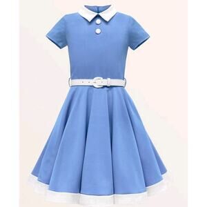 Girls Alice in Wonderland Dress Costume 11 12 L Retro Vintage Look Boutique